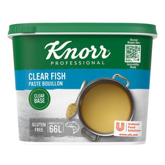 Knorr Professional Clear Fish Paste Bouillon 1kg catering pack for fish stocks, seafood soups, sauces and professional kitchen recipes