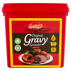 Goldenfry Original Gravy Granules Beef 2kg catering pack of rich savoury beef gravy for roast beef, steaks, sausages, pies, chips and professional kitchens