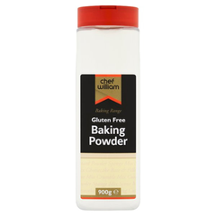 Chef William Gluten Free Baking Powder 900g catering pack of gluten-free raising agent for cakes, muffins, scones and professional baking