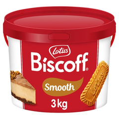 Biscoff Smooth Spread 3kg catering pack of smooth caramelised biscuit spread for cakes, cheesecakes, pancakes, waffles, desserts and professional baking