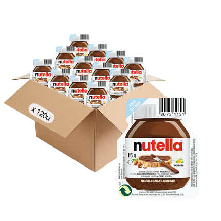 Nutella Hazelnut Spread Portions 120 x 15g | Individual Breakfast Portions for Hotels & Catering