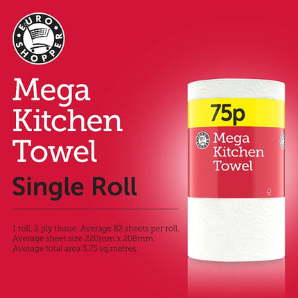 Mega Kitchen Towel Single Roll 12 Pack | Wholesale Extra Large Kitchen Towel