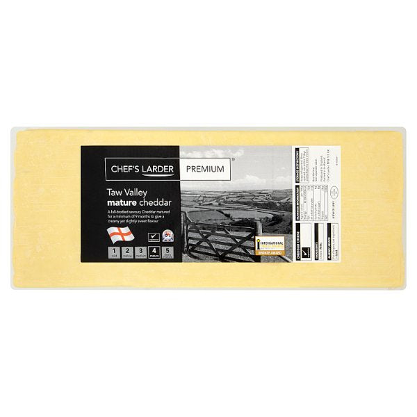 Chef's Larder Premium Taw Valley Mature Cheddar 5KG