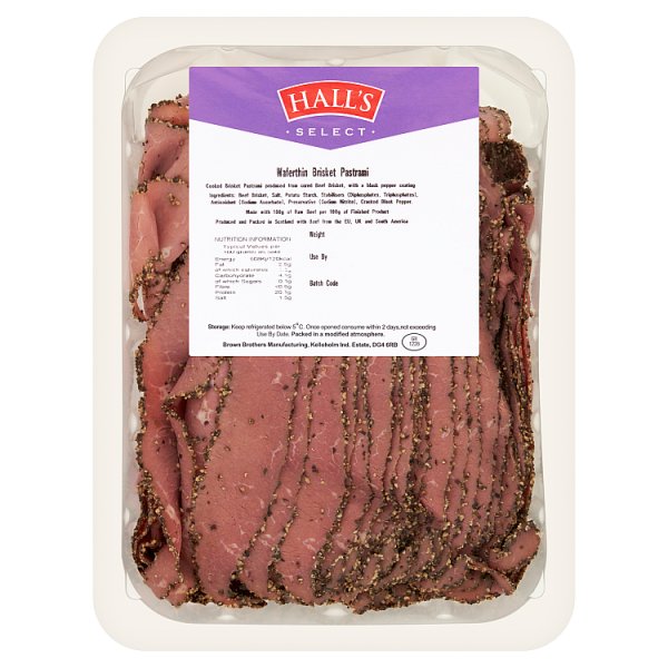 Hall's Select Waforthin Brisket Pastrami 500g