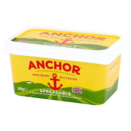 Anchor Spreadable Butter with Rapeseed Oil 250g Case of 16 | Spreadable Butter Blend for Catering
