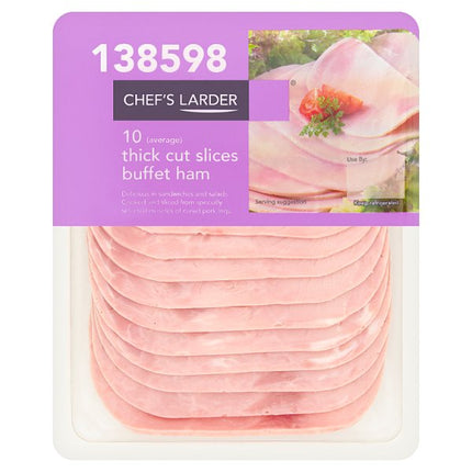 Chef's Larder 10 Thick Cut Slices Buffet Ham 500g