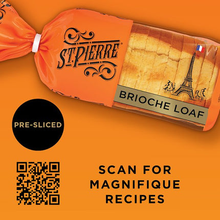 St Pierre Brioche Loaf 500g | Soft French Style Brioche Bread for Breakfast & Sandwiches