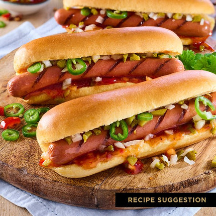 St Pierre Brioche Hot Dog Rolls Case of 10 x 4 | Pre-Cut Brioche Rolls for Catering & Foodservice