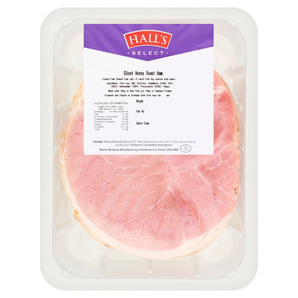 Hall's Select Sliced Honey Roast Ham 1kg