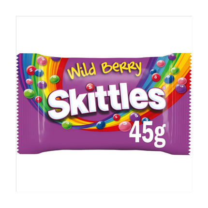 Skittles Wild Berry Flavoured Sweets Bags 36 x 45g | Wholesale Berry Chewy Sweets