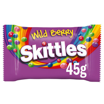Skittles Wild Berry Flavoured Sweets Bags 36 x 45g | Wholesale Berry Chewy Sweets