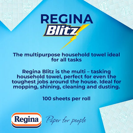 Blitz Household Towel 6 Rolls x 100 Supersized Sheets | Triple Layer Kitchen Towel