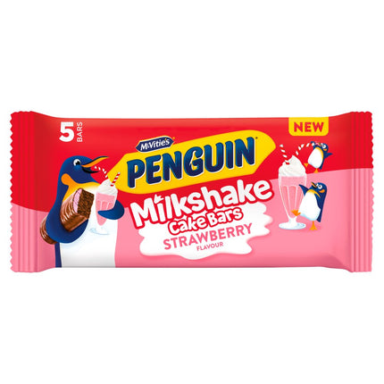 McVitie's Penguin 5 Strawberry Flavour Milkshake Cake Bars