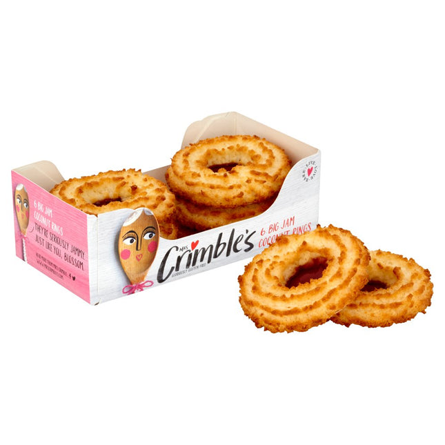 Mrs Crimble's 6 Gluten Free Jam Coconut Rings