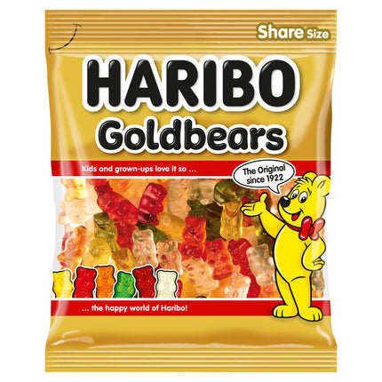 HARIBO Goldbears Jelly Sweets Sharing Bags 12 x 160g | Wholesale Fruity Gummy Sweets