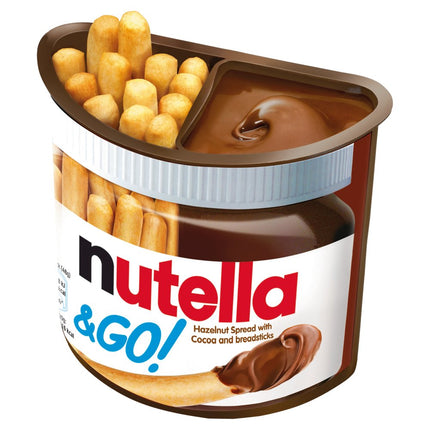 Nutella & Go! Hazelnut Chocolate Spread & Breadsticks 12 x 48g | Snack Pots Case