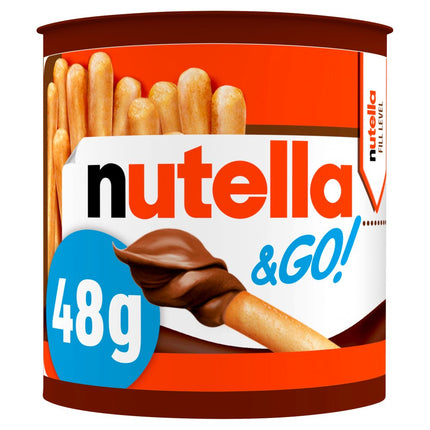 Nutella & Go! Hazelnut Chocolate Spread & Breadsticks 12 x 48g | Snack Pots Case