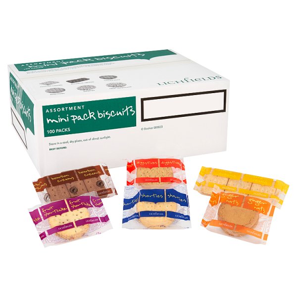 Lichfields 100 Assortment Mini Pack Biscuits
