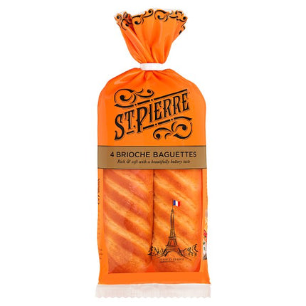St Pierre brioche baguettes 4 pack soft brioche rolls for sandwiches hot dogs and catering foodservice use