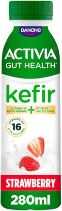 Activia Strawberry Kefir Yoghurt Drink 2 x 280ml | Cultured Kefir Drink for Gut Health Support