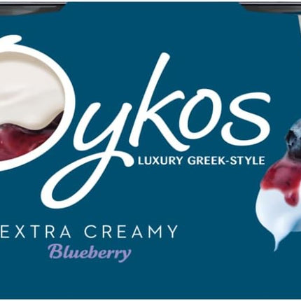 OYKOS Blueberry Greek Yogurt Pots 12 x 110g | Luxury Greek Style Yogurts