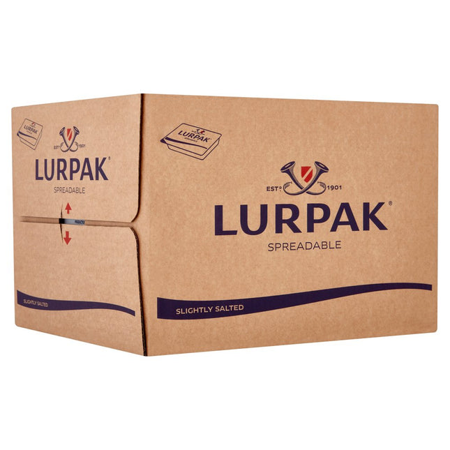 Lurpak slightly salted butter portions wholesale catering case containing 600 individual butter portions for hotels and hospitality