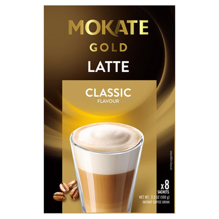 Mokate Gold Latte Classic Instant Coffee Drink 12 x 8 Sachets x 12.5g | Wholesale Latte Sachets