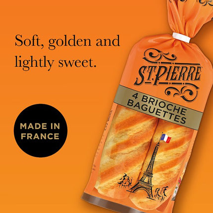 St Pierre 4 Brioche Baguettes 7 x 4 Pack | Bulk French Style Brioche Baguettes