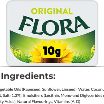 Flora Original Vegan Spread Portions 100 x 10g | Individual Vegan Portions for Hospitality & Catering