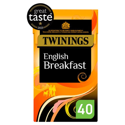 Twinings English Breakfast Tea Bags 4 x 40 Tea Bags | Wholesale Black Tea