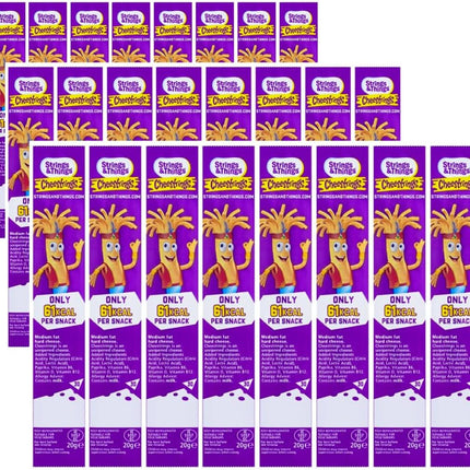 Cheestrings cheese snack pack containing 24 individually wrapped peelable cheese string snacks