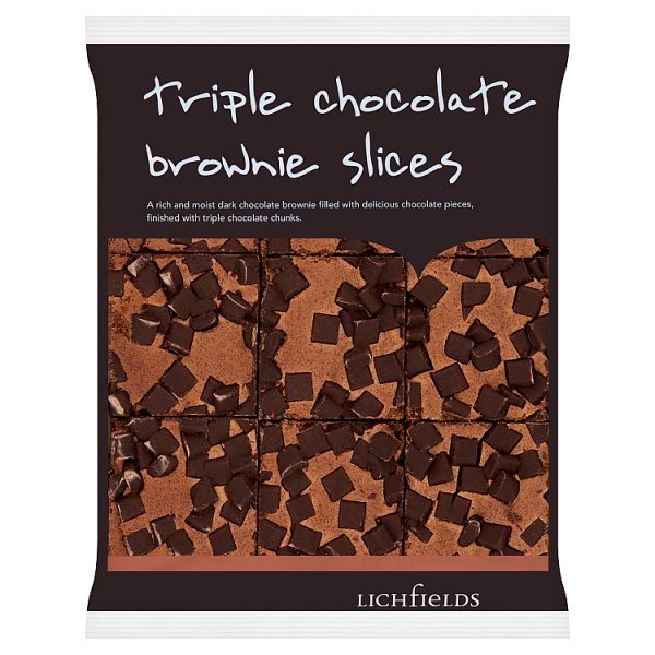 Lichfields Triple Chocolate Brownie Slices 585g - 9 Slices