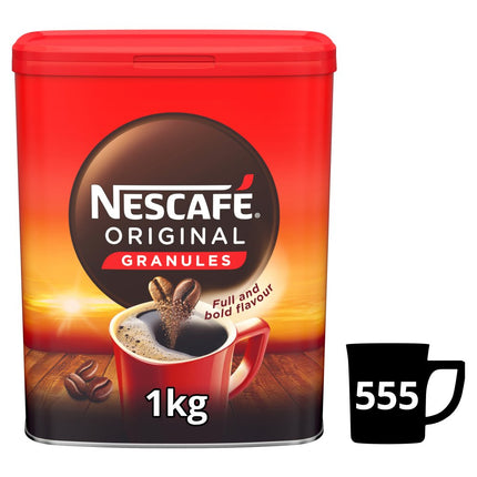 NESCAFÉ Original Instant Coffee 1kg Tin | Bulk Instant Coffee for Catering & Offices
