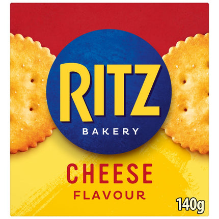 Ritz Cheese Flavoured Crackers 8 x 140g | Bulk Cheese Cracker Snack Packs