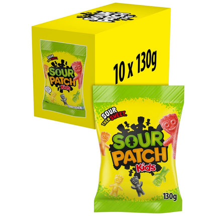 Sour Patch Kids Original Sweets wholesale case containing 10 bags of assorted fruit flavour sour chewy sweets