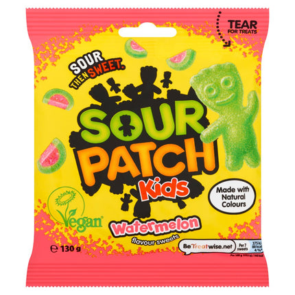 Sour Patch Kids Watermelon Sweets Bags 10 x 130g | Wholesale Vegan Sour Sweets