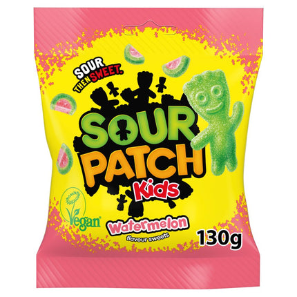 Sour Patch Kids Watermelon Sweets Bags 10 x 130g | Wholesale Vegan Sour Sweets