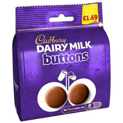 Cadbury Dairy Milk Buttons Chocolate Bag 10 x 85g PM | Bulk Cadbury Chocolate Button Bags