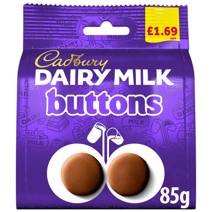 Cadbury Dairy Milk Buttons Chocolate Bag 10 x 85g PM | Bulk Cadbury Chocolate Button Bags