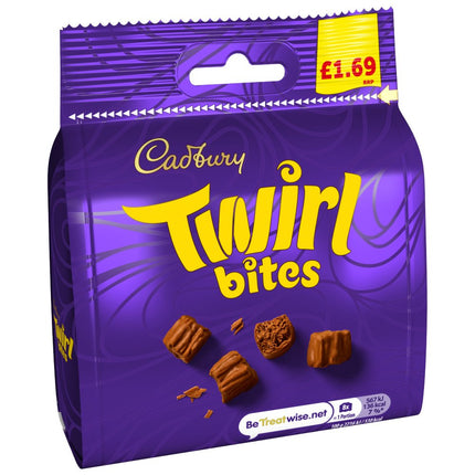 Cadbury Twirl Bites Chocolate Bag PMP 10 x 85g | Bulk Price Marked Chocolate Bags