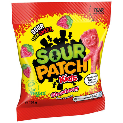 Sour Patch Kids Strawberry Candy 10 x 105g | Wholesale Sour Strawberry Sweets