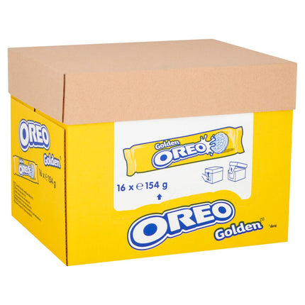 OREO Golden Vanilla Flavoured Sandwich Cookies 16 x 154g | Bulk Golden Oreo Biscuits