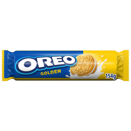 OREO Golden Vanilla Flavoured Sandwich Cookies 16 x 154g | Bulk Golden Oreo Biscuits