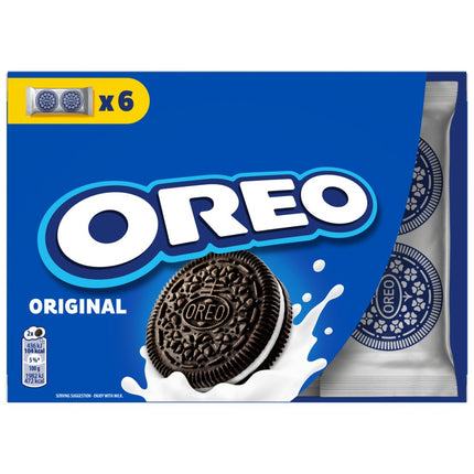 OREO Original Vanilla Sandwich Cookies 7 x 6 Bags 132g | Bulk Oreo Biscuit Snack Packs
