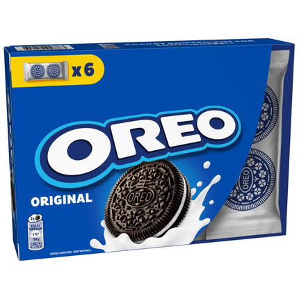 OREO Original Vanilla Sandwich Cookies 7 x 6 Bags 132g | Bulk Oreo Biscuit Snack Packs