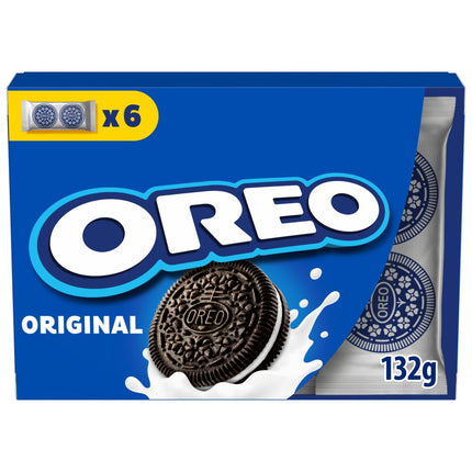 OREO Original Vanilla Sandwich Cookies 7 x 6 Bags 132g | Bulk Oreo Biscuit Snack Packs