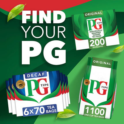 PG Tips Original Tea Envelopes 200 Pack 400g | Individually Wrapped Catering Tea Bags