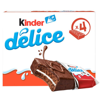 Kinder Delice Case of 6 x 4 x 39g | Bulk Chocolate Sponge Snack Cakes