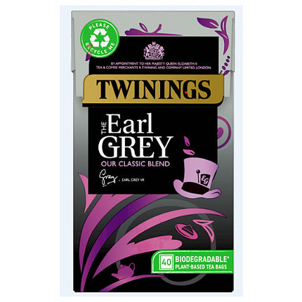 Twinings Earl Grey Tea Bags 4 x 40 Tea Bags | Wholesale Earl Grey Tea