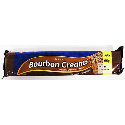 Bourbon Creams wholesale case containing 24 packs of 150g chocolate cream sandwich biscuits